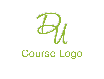 script font letter DU