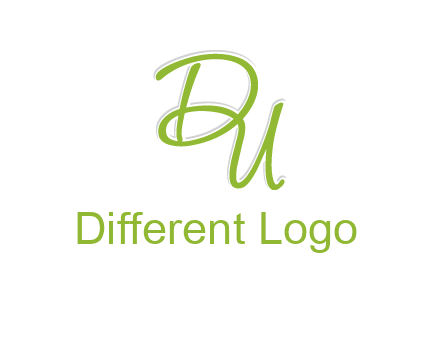 script font letter DU