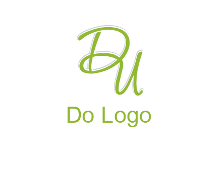 script font letter DU