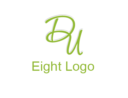 script font letter DU