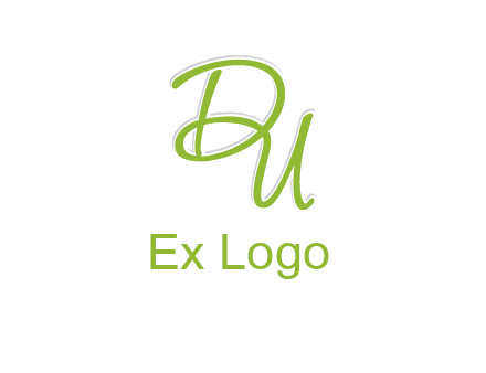 script font letter DU