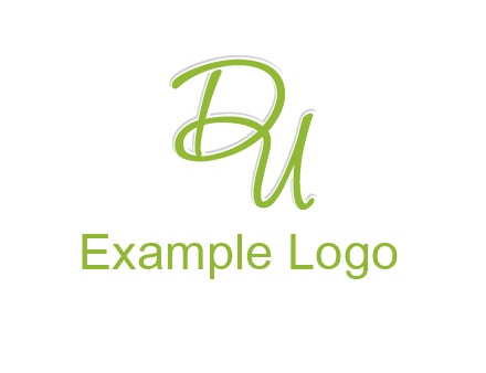 script font letter DU