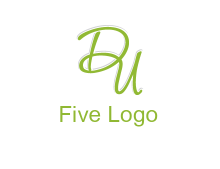 script font letter DU