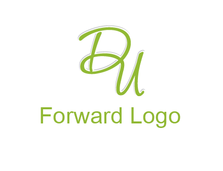 script font letter DU