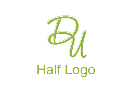 script font letter DU