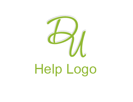 script font letter DU