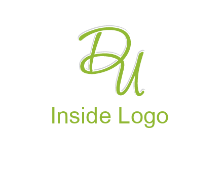 script font letter DU