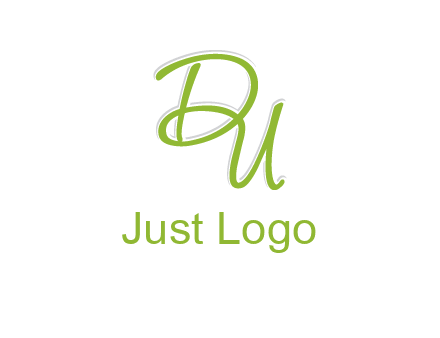 script font letter DU