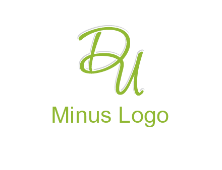 script font letter DU