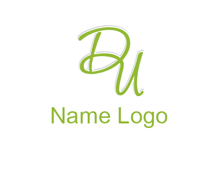 script font letter DU