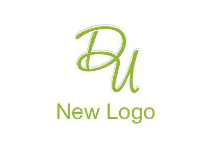 script font letter DU