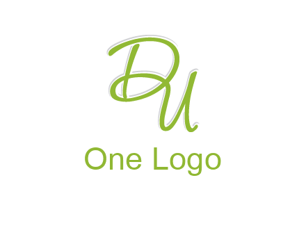 script font letter DU