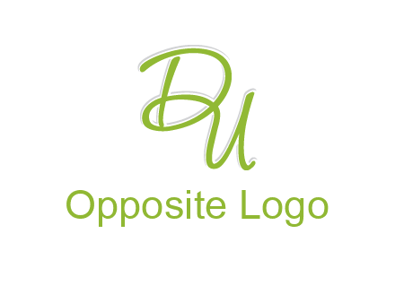 script font letter DU