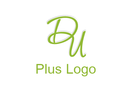 script font letter DU