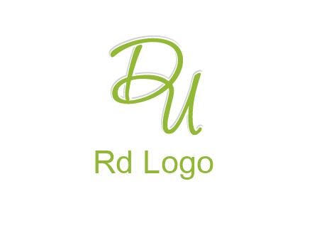 script font letter DU