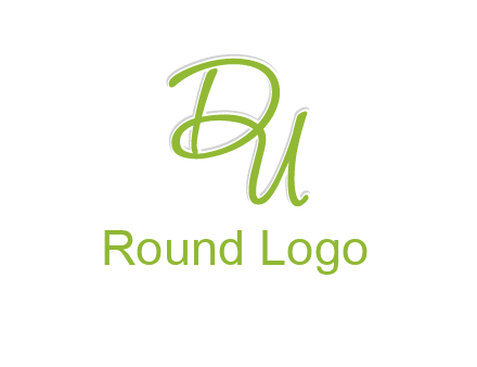 script font letter DU
