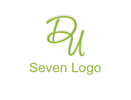 script font letter DU