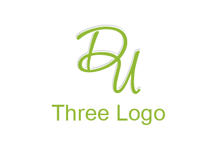 script font letter DU