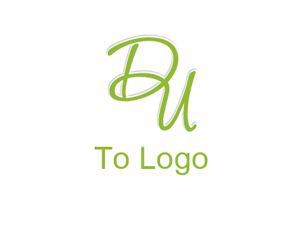 script font letter DU