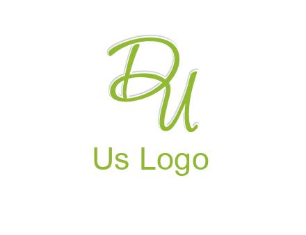 script font letter DU
