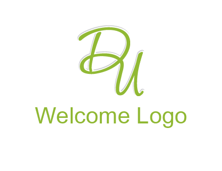 script font letter DU