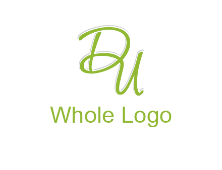 script font letter DU