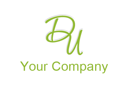 script font letter DU