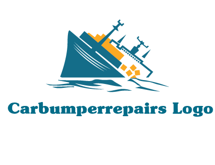 sinking ship with falling consignment insurance logo