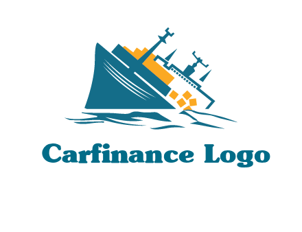 sinking ship with falling consignment insurance logo