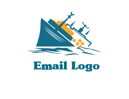 sinking ship with falling consignment insurance logo