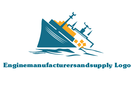 sinking ship with falling consignment insurance logo