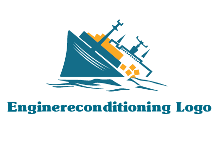 sinking ship with falling consignment insurance logo