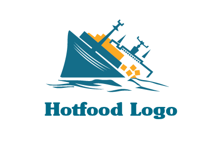 sinking ship with falling consignment insurance logo