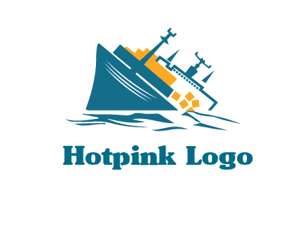 sinking ship with falling consignment insurance logo