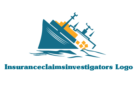 sinking ship with falling consignment insurance logo