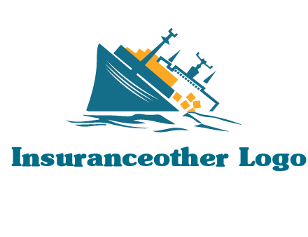 sinking ship with falling consignment insurance logo