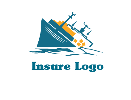 sinking ship with falling consignment insurance logo