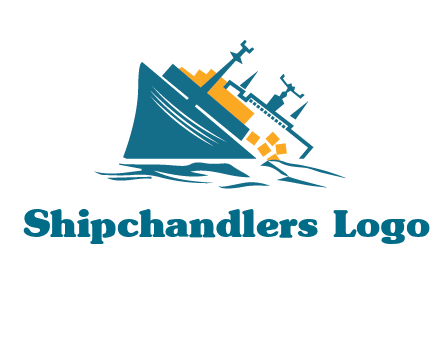 sinking ship with falling consignment insurance logo