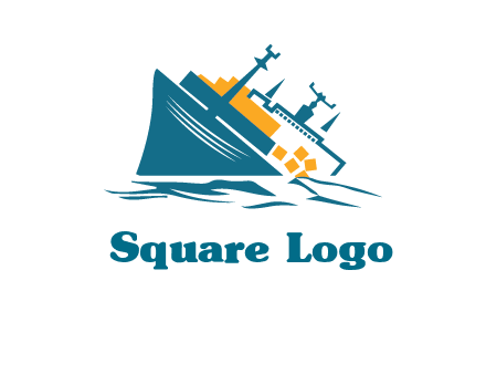 sinking ship with falling consignment insurance logo