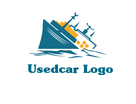 sinking ship with falling consignment insurance logo