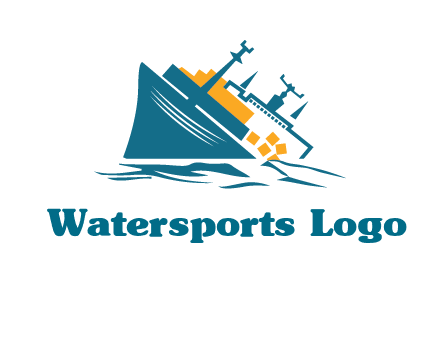sinking ship with falling consignment insurance logo