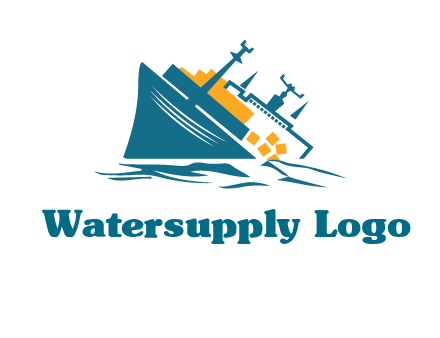 sinking ship with falling consignment insurance logo