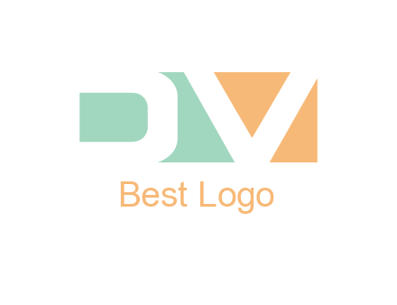 Letters DV are in a rectangle shape logo