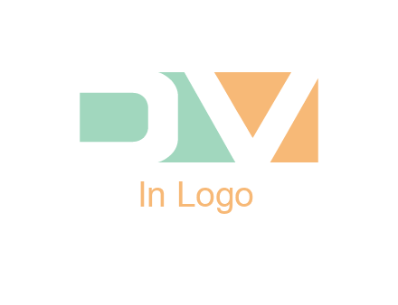 Letters DV are in a rectangle shape logo
