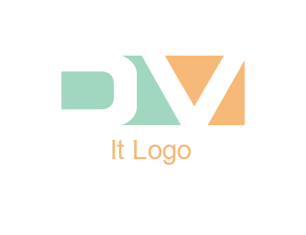 Letters DV are in a rectangle shape logo