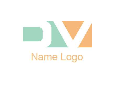 Letters DV are in a rectangle shape logo