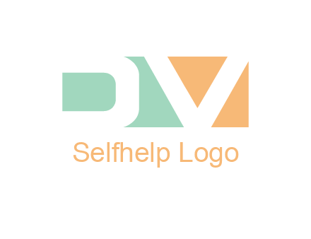 Letters DV are in a rectangle shape logo