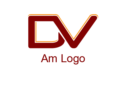 letter D and letter V joined together