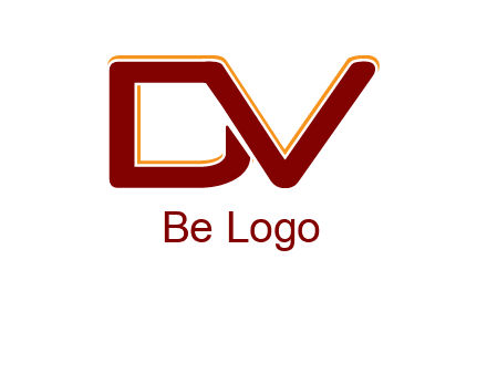 letter D and letter V joined together