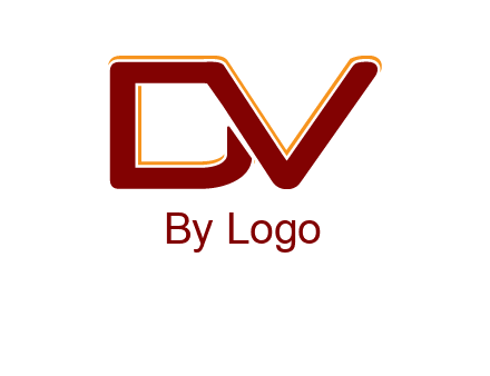 letter D and letter V joined together